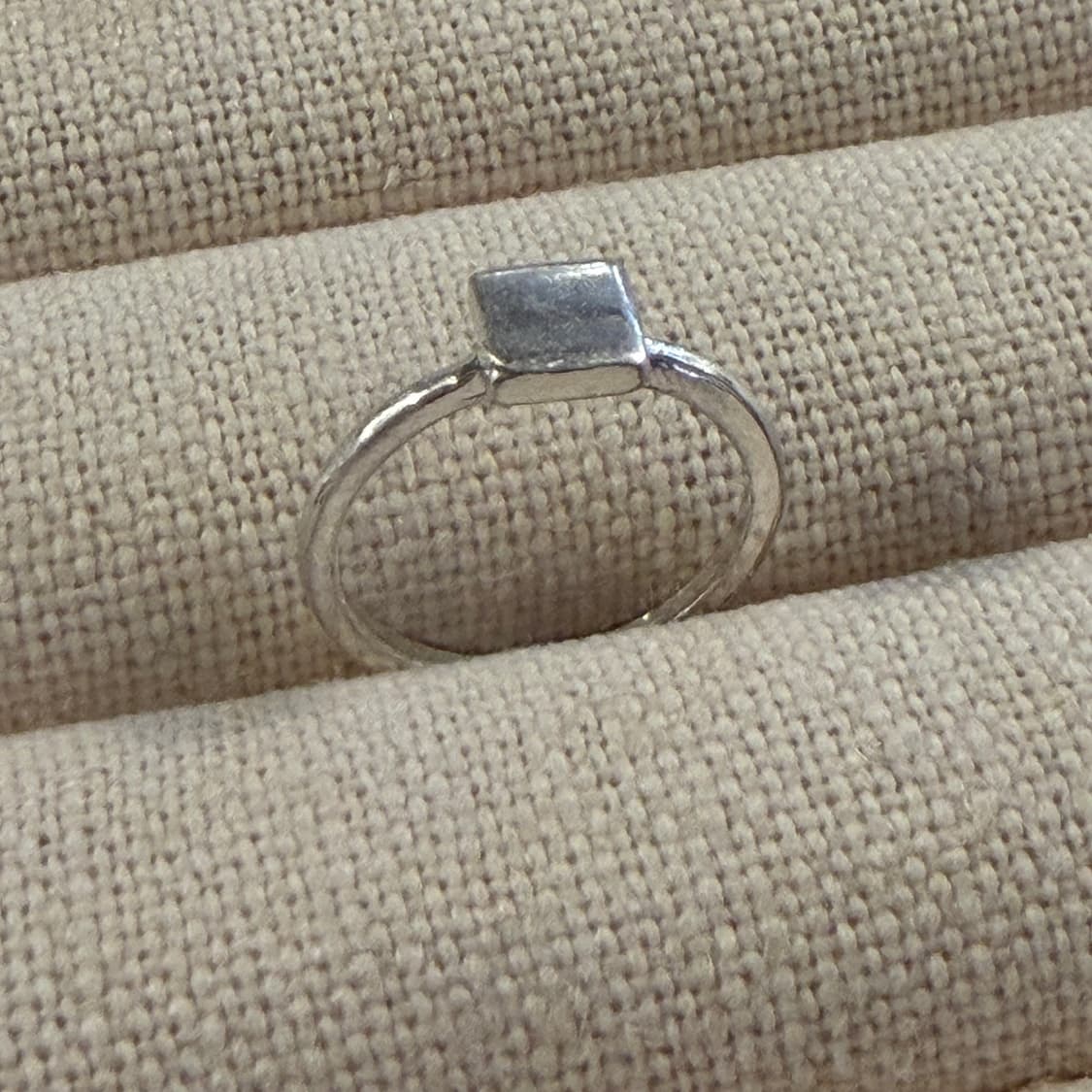 새상품 여성 신주 은도금 네모 반지 상품이미지2