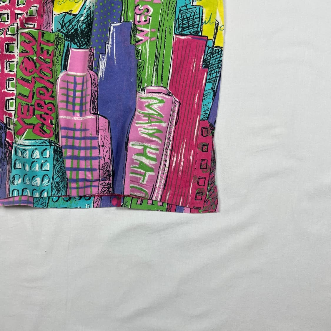 90‘s ficce 요시유키코니시 자유의여신상 올프린트 반팔티셔츠 상품이미지5