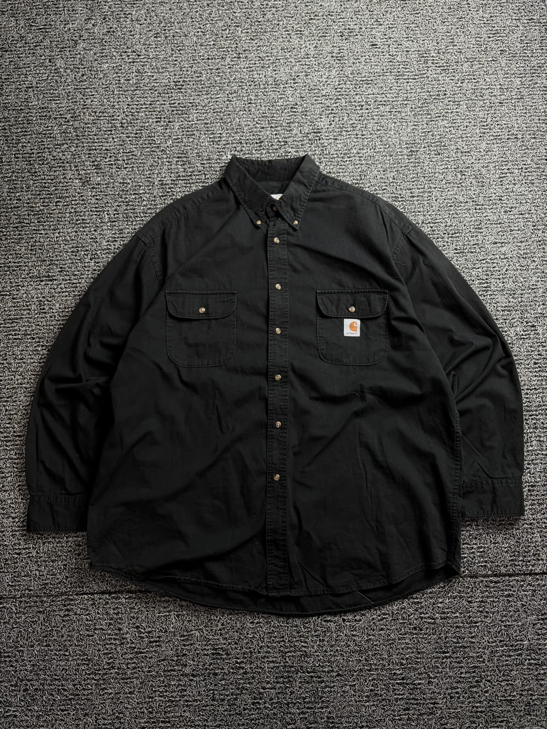 칼하트 투포켓 박시핏 블랙 워크 셔츠 1421 상품이미지2