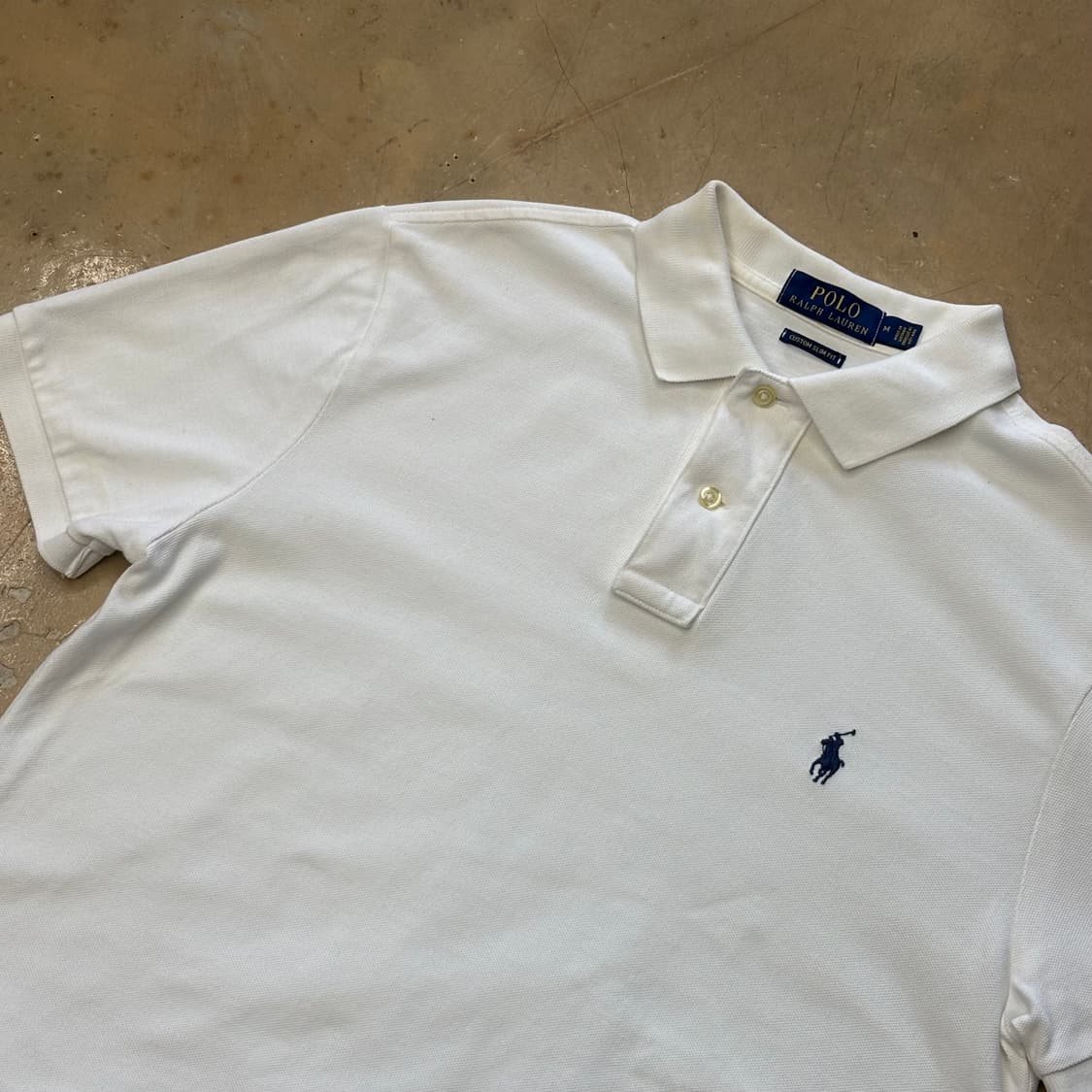 M 폴로랄프로렌 화이트 카라 반팔티 상품이미지1