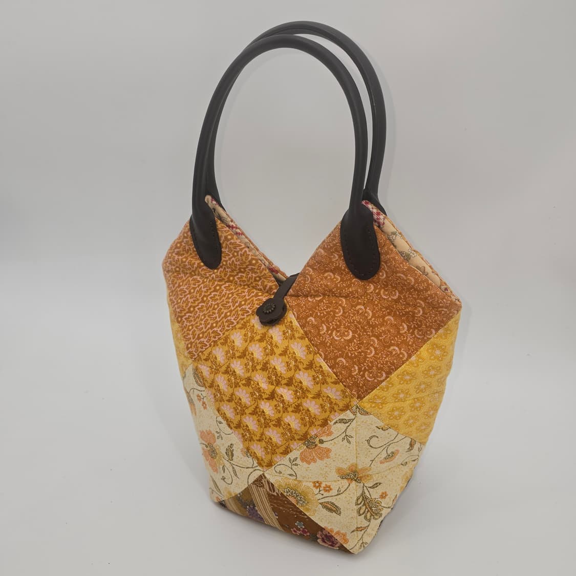 패치워크 플라워 토트백 브라운 톤 상품이미지2