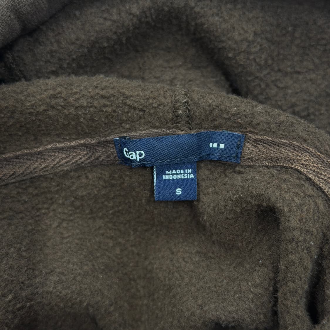 GAP 빈티지 스펠로고 초콜릿 브라운 스웻 기모 후드티 S 상품이미지4
