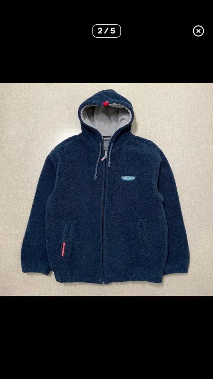 퀵실버 뽀글이 후리스 후드집업 상품이미지1