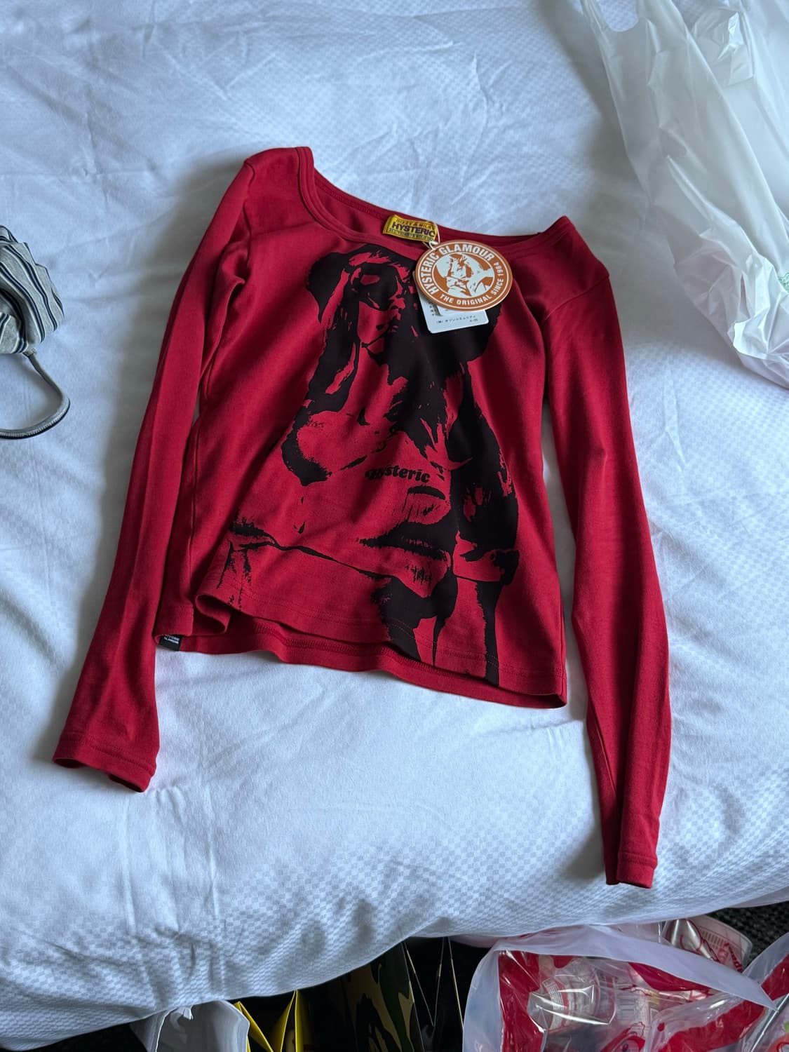 히스테릭글래머 스모크온더워터 롱슬리브 레드 상품이미지3