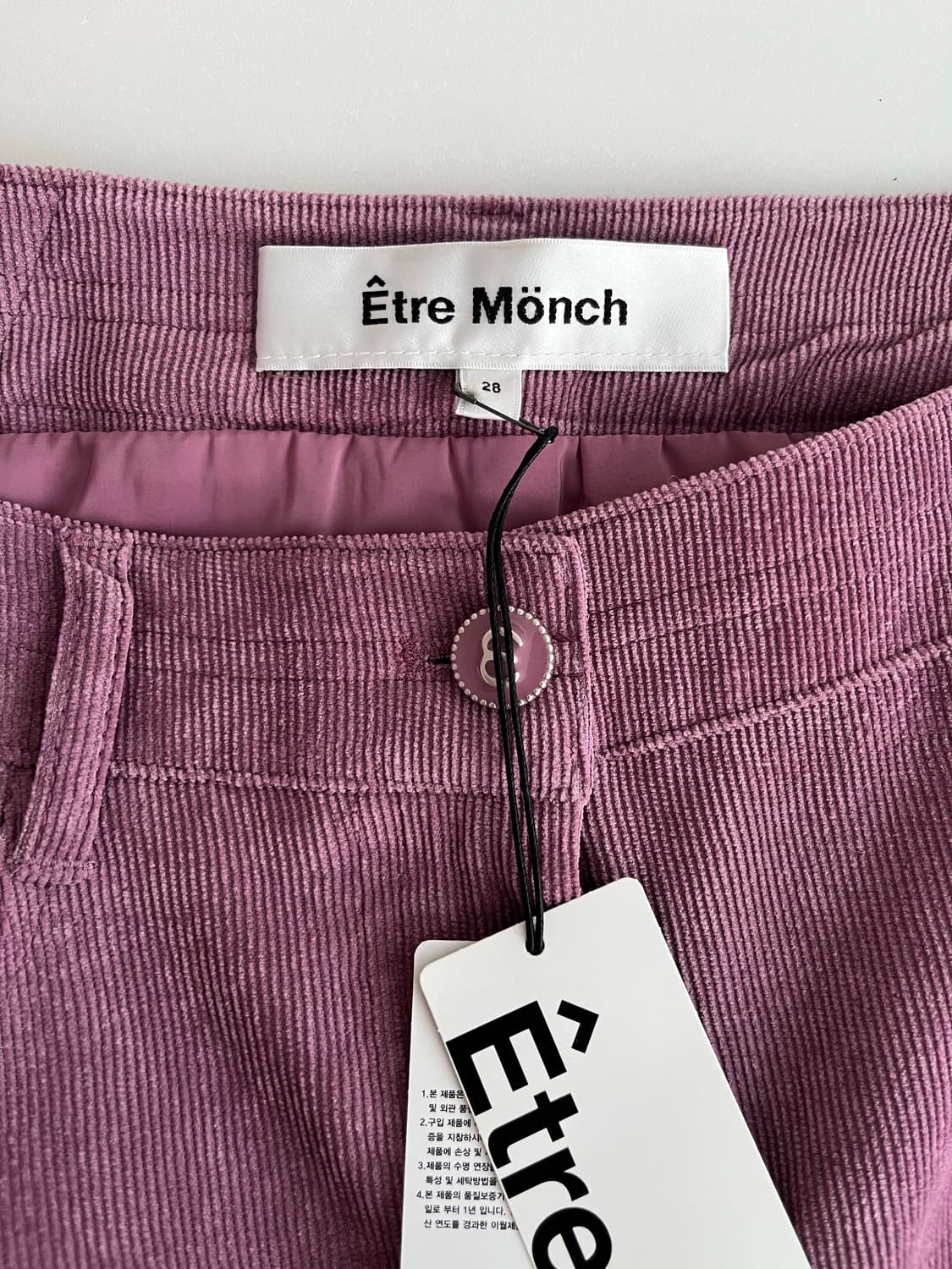 28) 새상품 에뜨르몽크 코듀로이 롱 스커트 상품이미지3