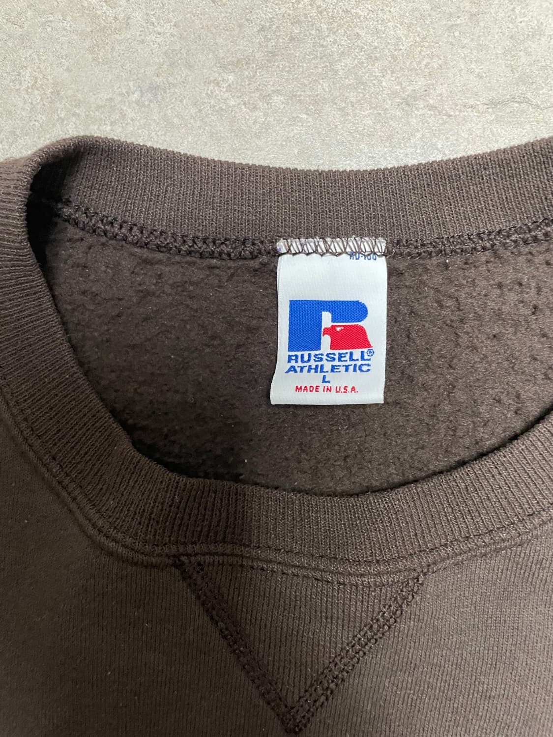 90s USA 러셀 RUSSELL 브라운 스웻 셔츠 맨투맨 상품이미지2