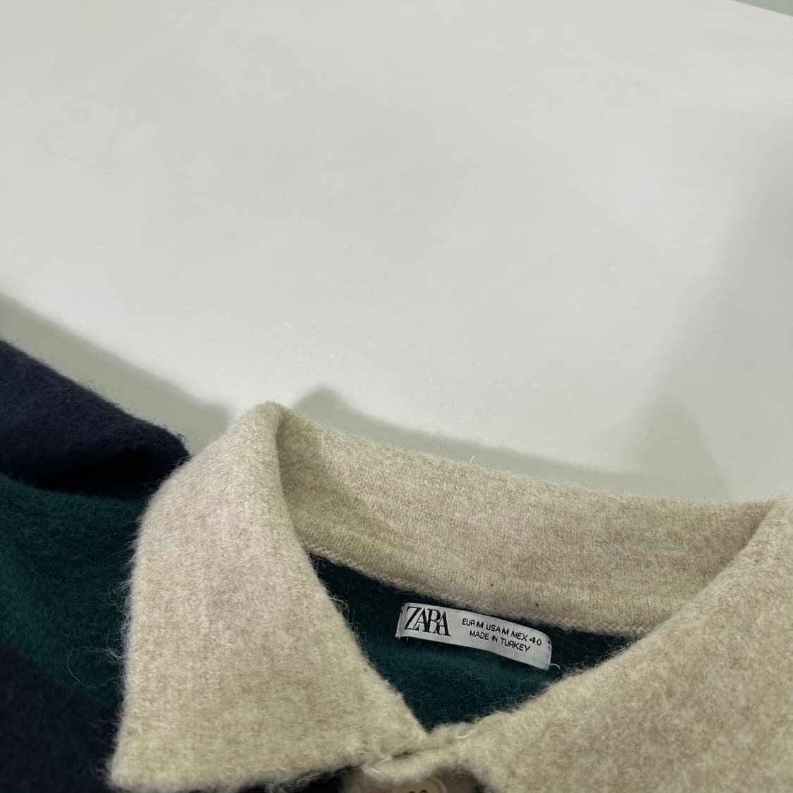M 자라 네이비 단가라 카라 니트 상품이미지4