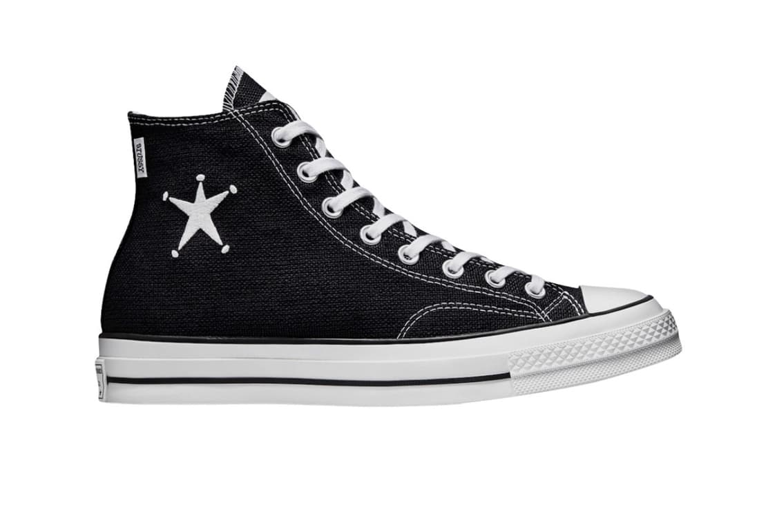 [2회착용] 스투시x컨버스 척70하이 블랙 245 상품이미지1