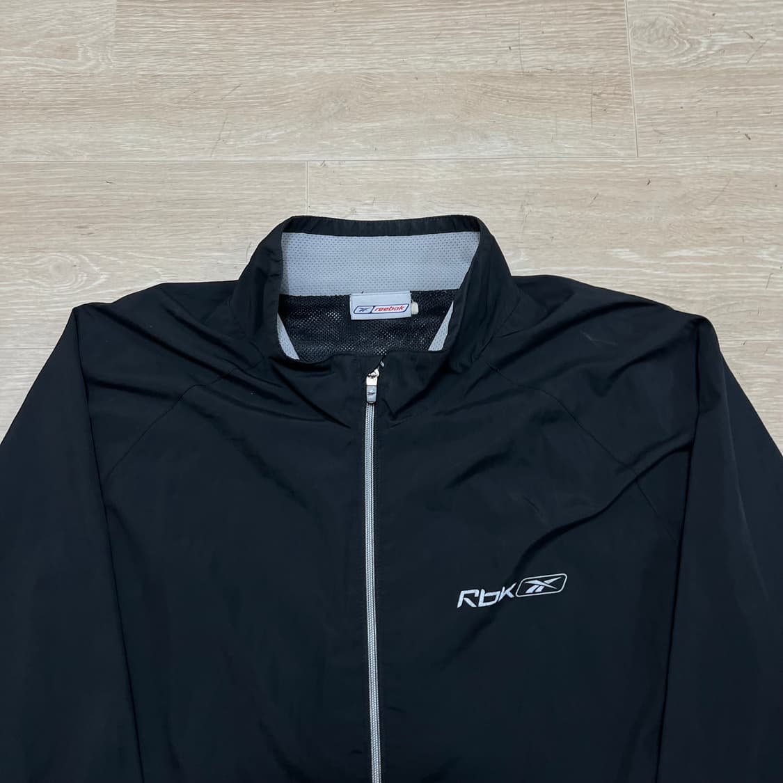 리복 올드스쿨 통일 마라톤 바람막이 집업자켓 [블랙] L/100 상품이미지2