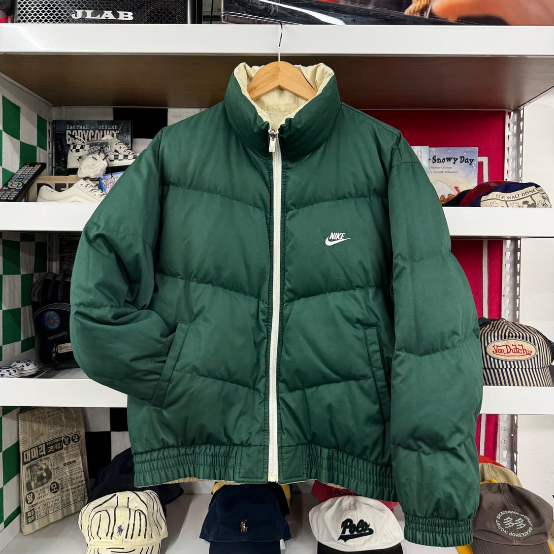 90s 나이키 삼나 리버시블 푸퍼 패딩 (L)   상품이미지5
