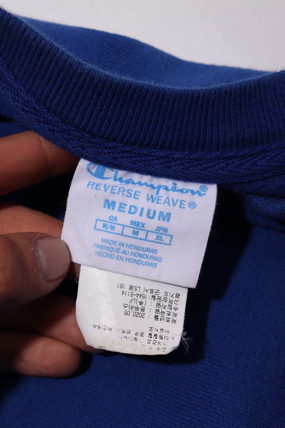 CHAMPION 리버스위브 블루 맨투맨 size M 상품이미지4