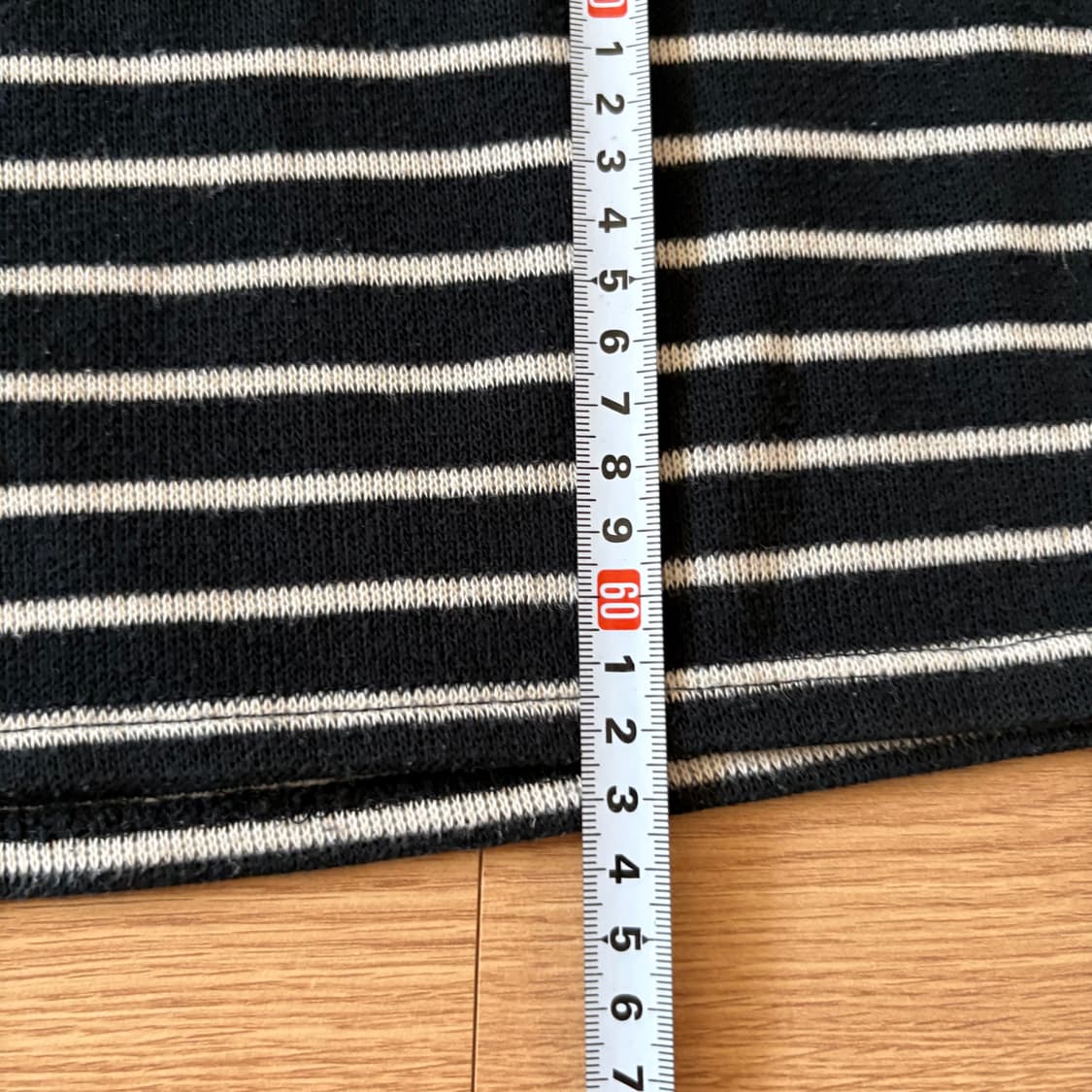 벤시몽 스트라이프 긴팔 티셔츠 블랙 XL 상품이미지7