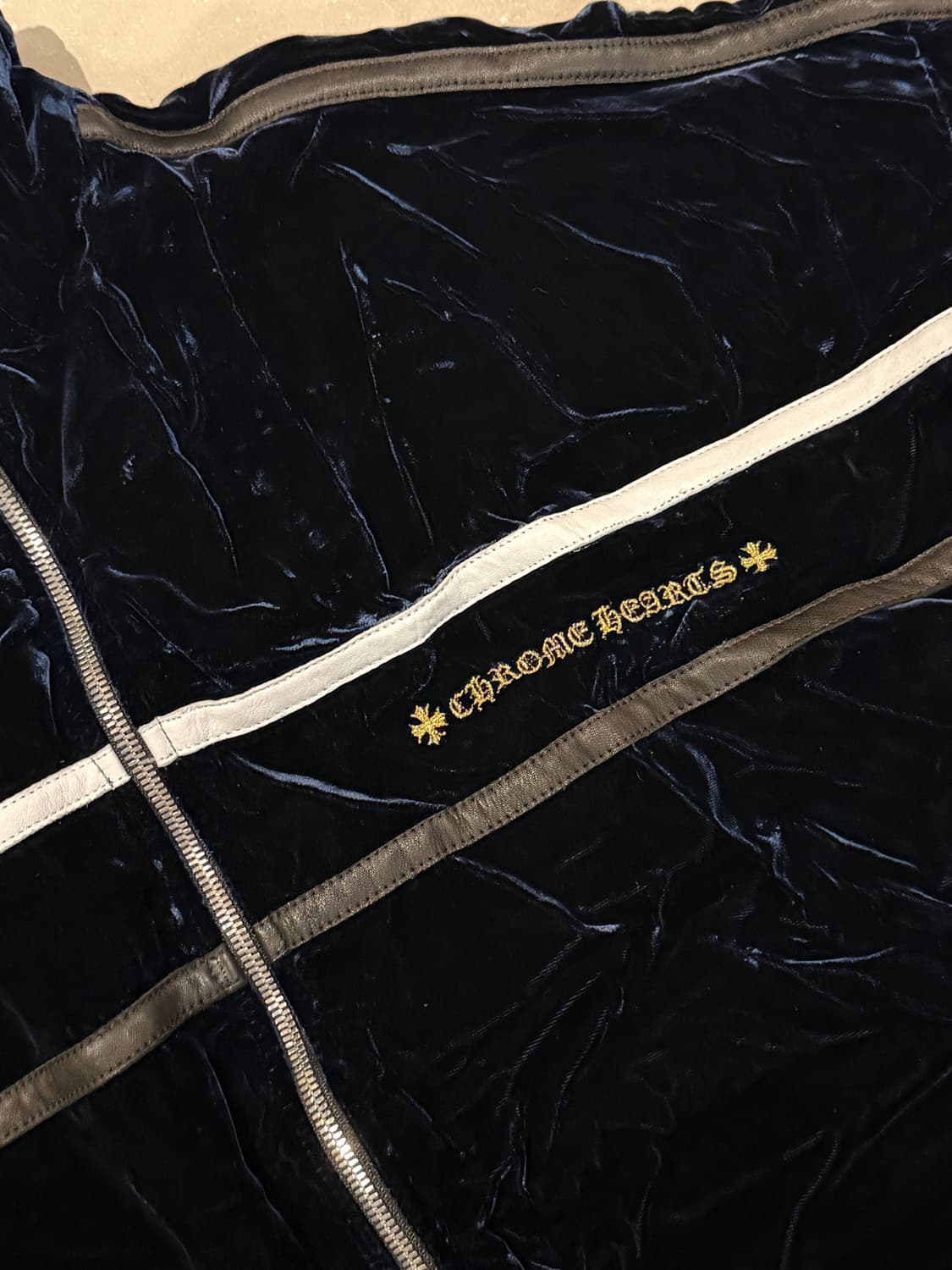 크롬하츠 벨벳 집업 (네이비)XL 상품이미지1