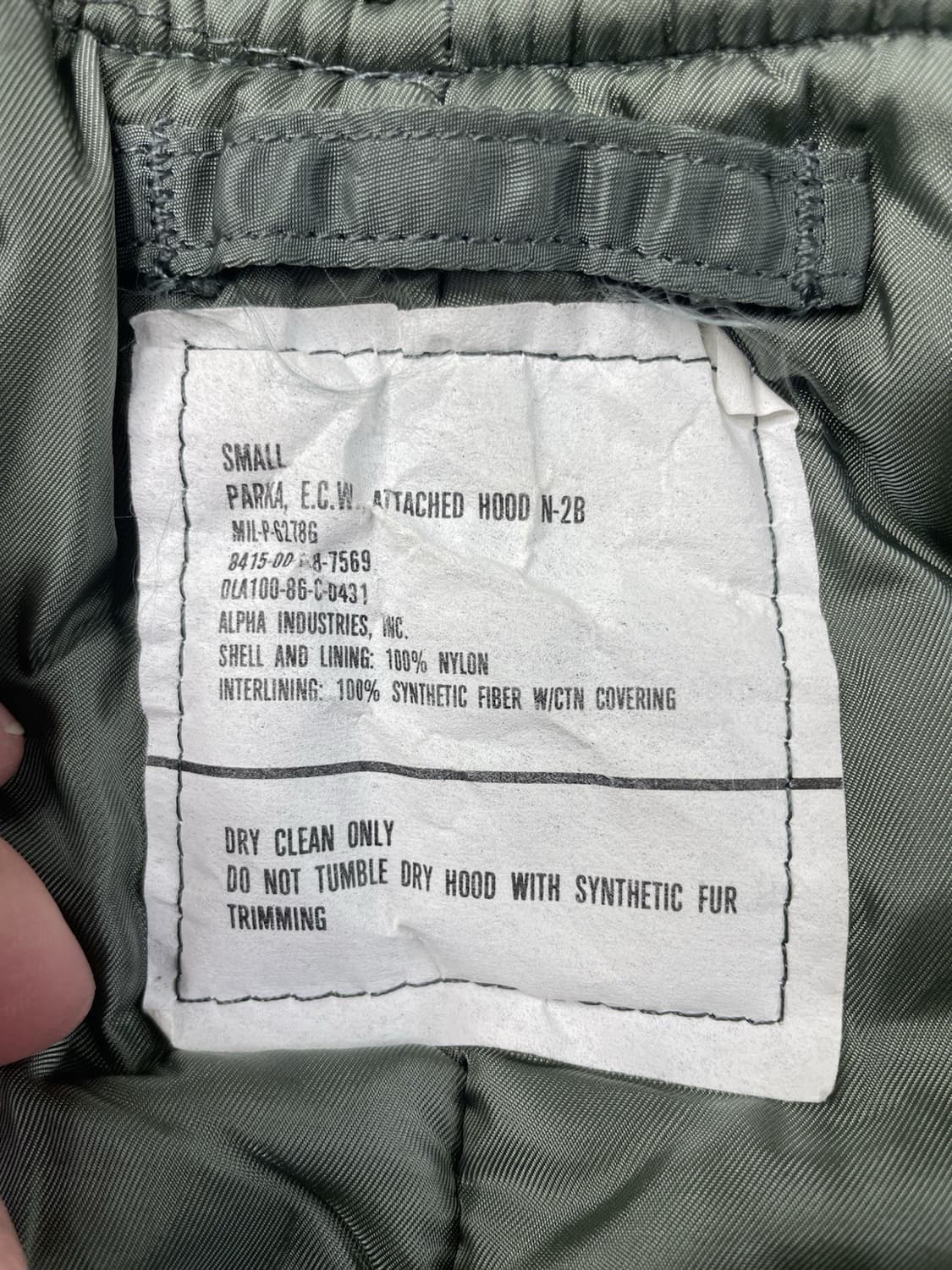 80s 알파 인더스트리 N-2B 헤비 플라잉 자켓 상품이미지5
