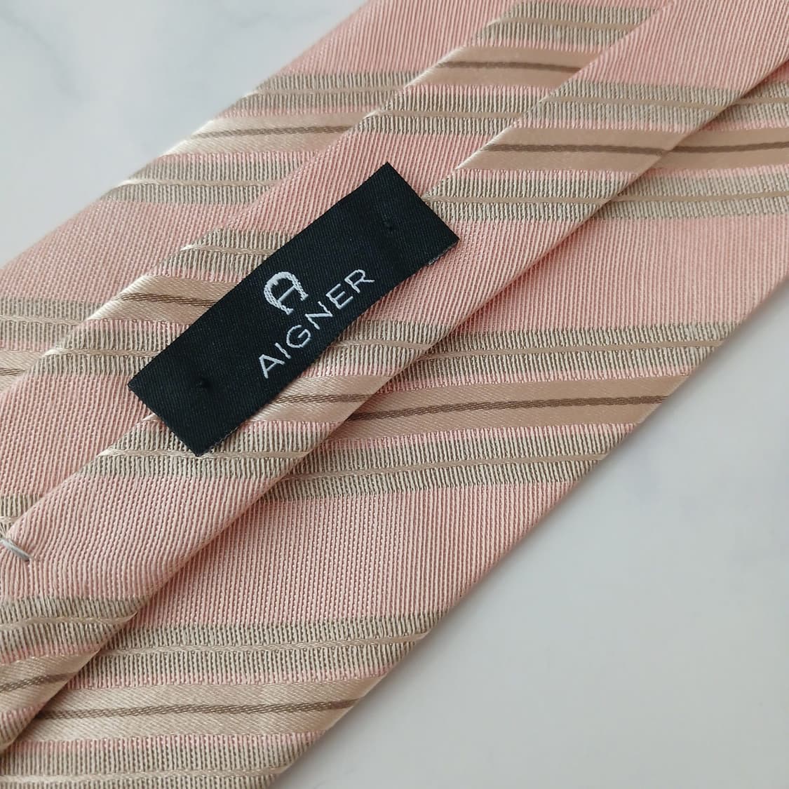 아이그너 실크 피치 스트라이프 넥타이 9.1cm A등급 A19075
 상품이미지6