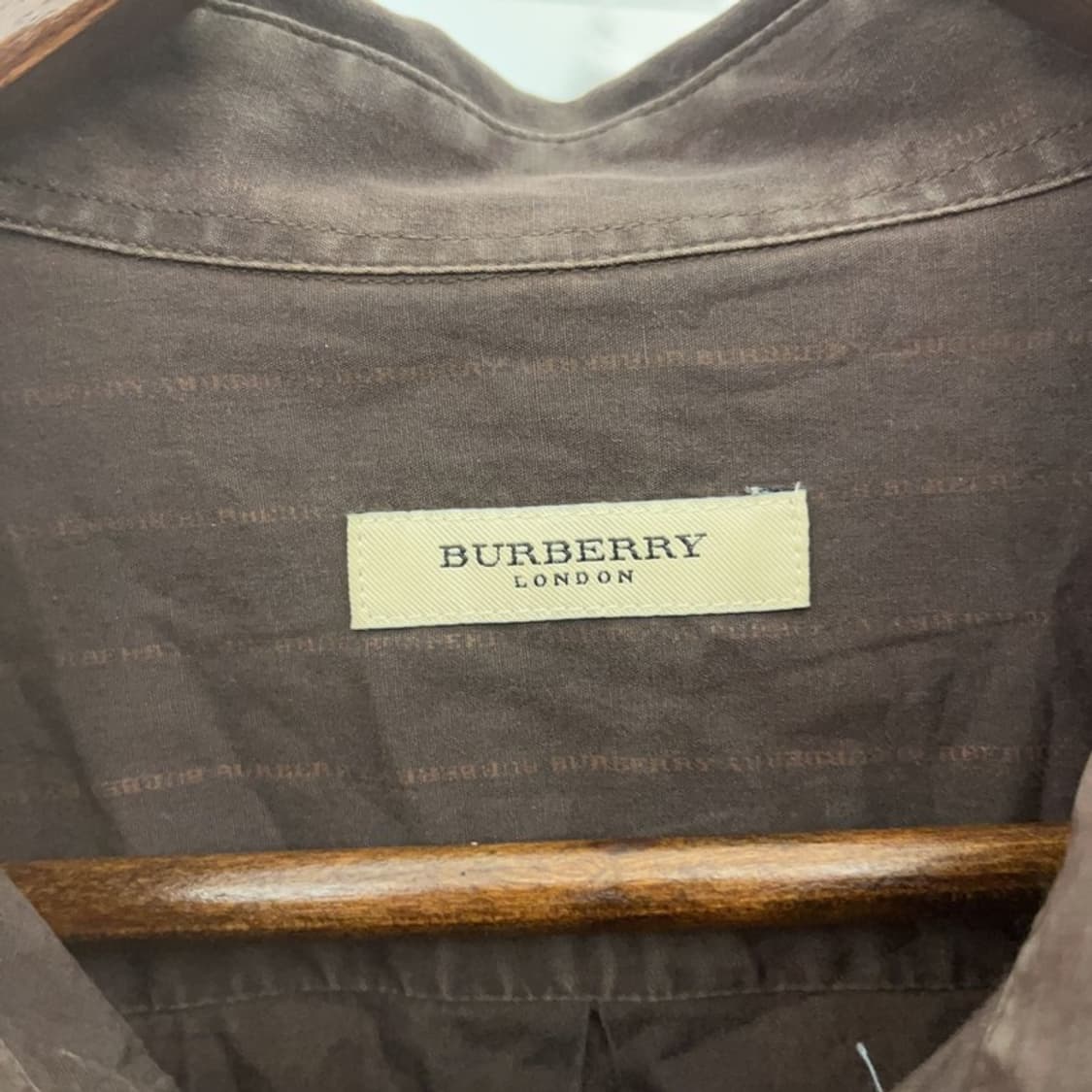 버버리 올드빈티지 로고스트라이프 컨트리 셔츠 XL C07530 상품이미지5