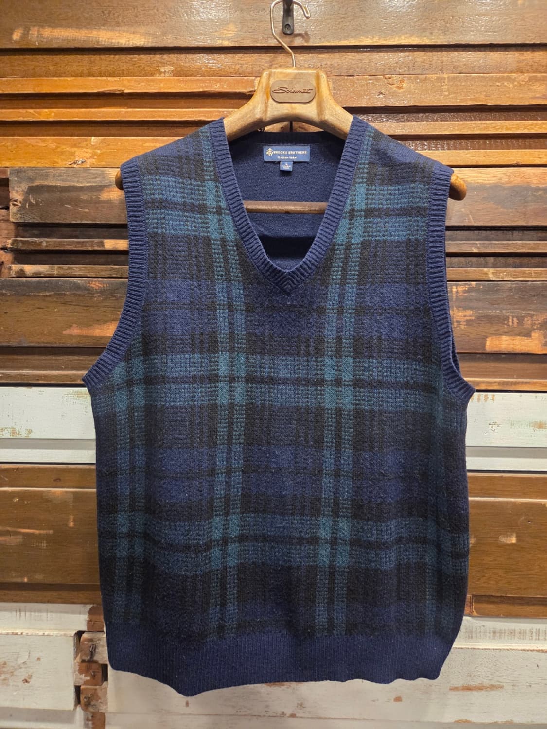 브룩스브라더스 블랙와치패턴 니트베스트 상품이미지1