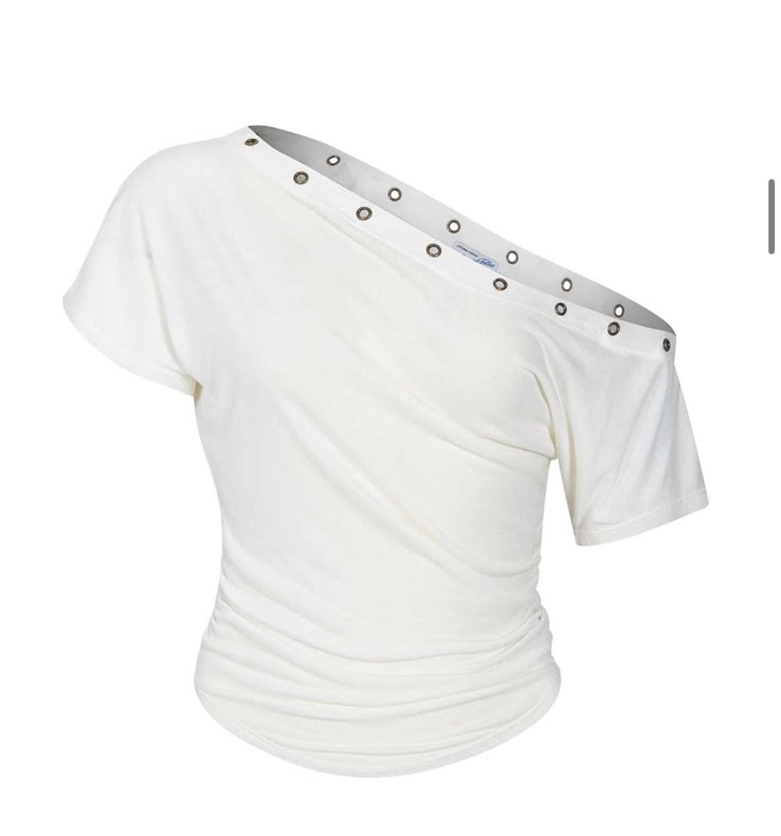 Harry Button Unbal Shirring Short Top 상품이미지1