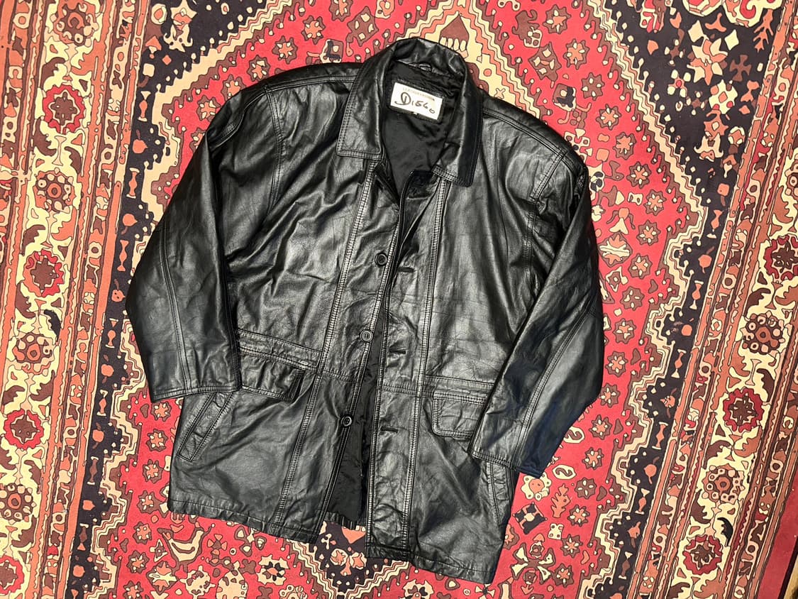 ( XL ) 가죽코트 가죽카코트 가죽자켓 빈티지가죽 가죽하프 상품이미지6