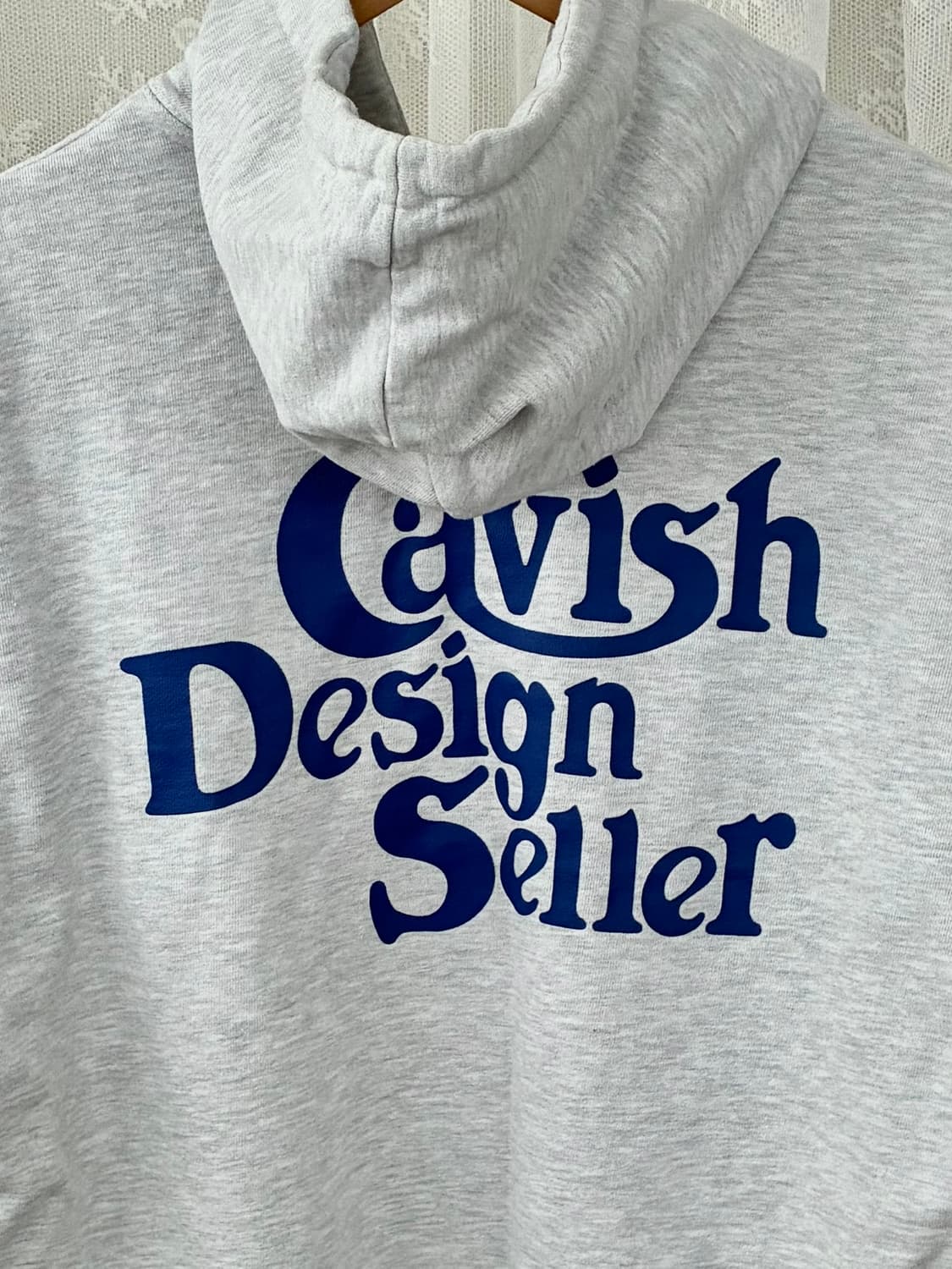 M) 카비시 셀러 로고 후드 라이트 그레이 상품이미지4