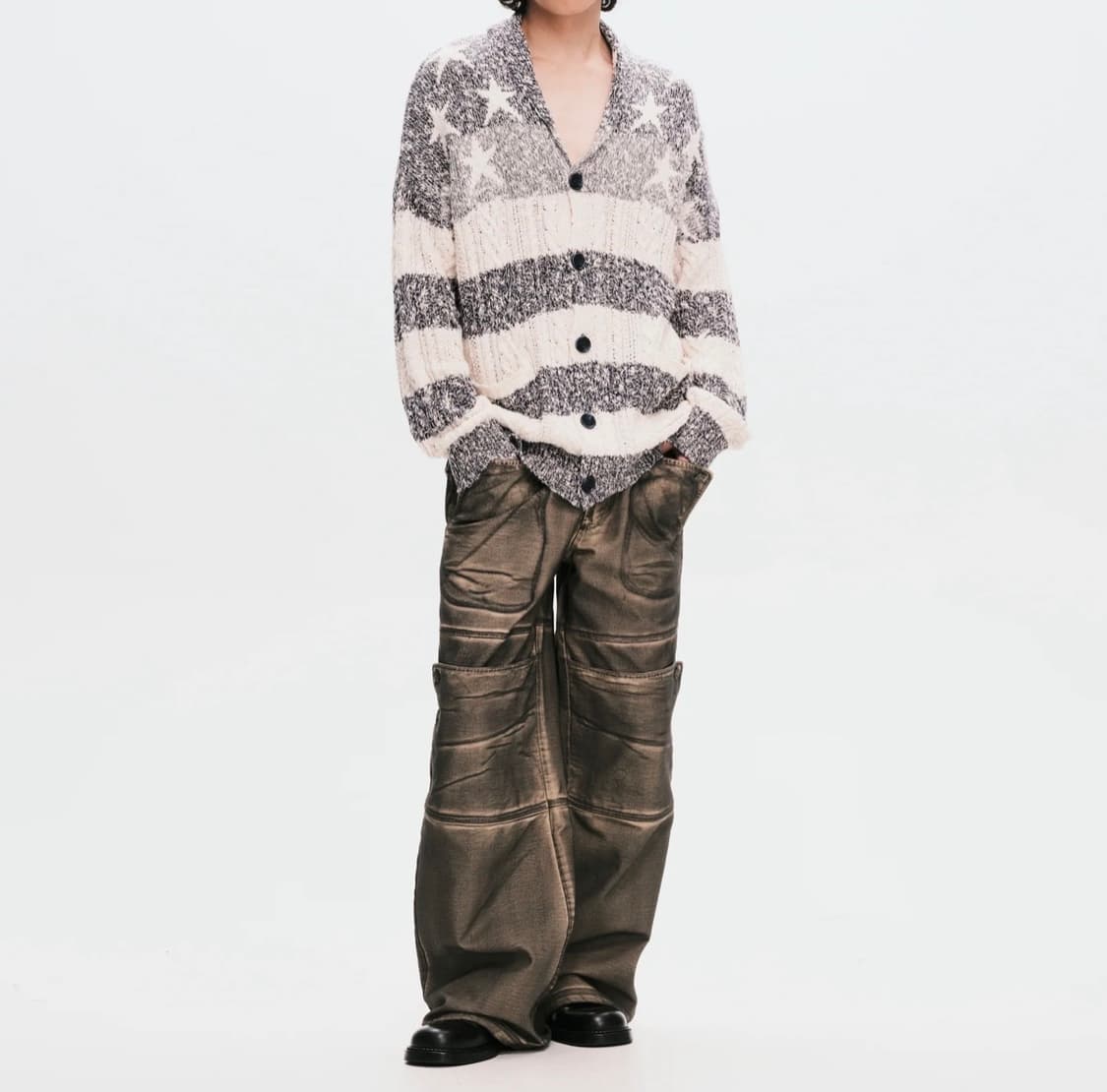 (M) GUESS USA 게스 아메리칸 케이블 니트 가디건 상품이미지10