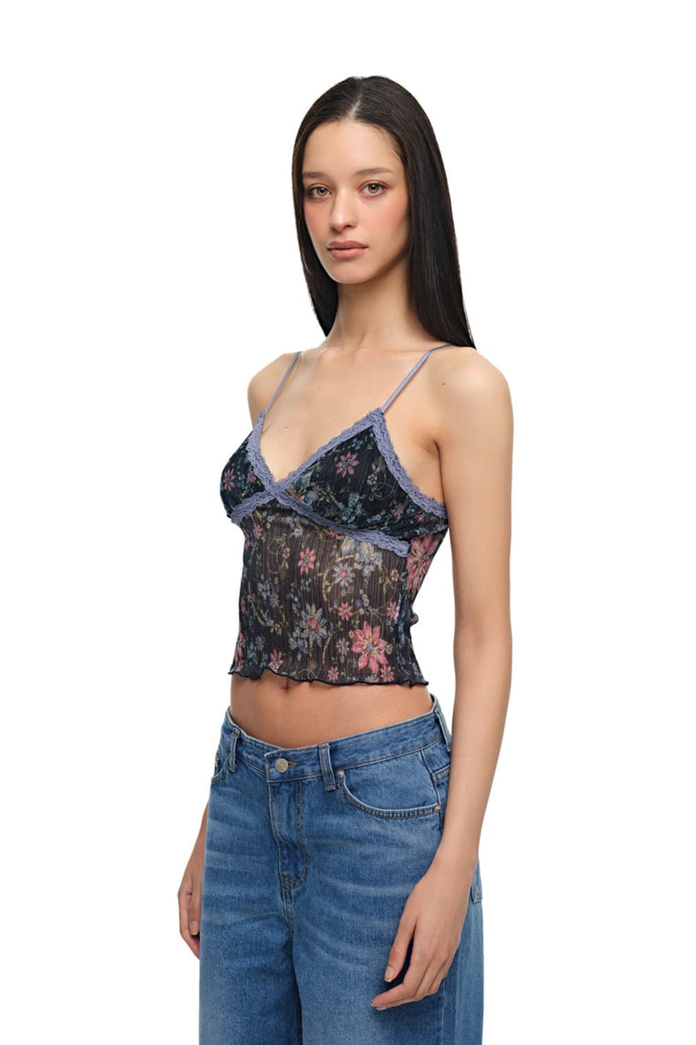 투머치택스 METALLIC FLORAL 03 LACE CAMI TOP ( 상품이미지3