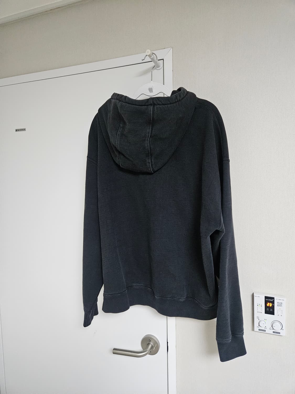 나이키 NRG 솔로 스우시 플리스 후드 블랙 화이트 - 아시아 XL 상품이미지5