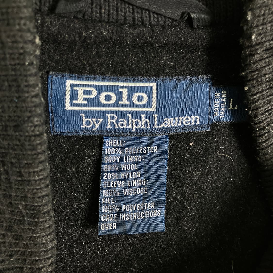 90's 폴로 랄프로렌 블랙 다이아몬드 퀄팅 자켓 L 상품이미지3
