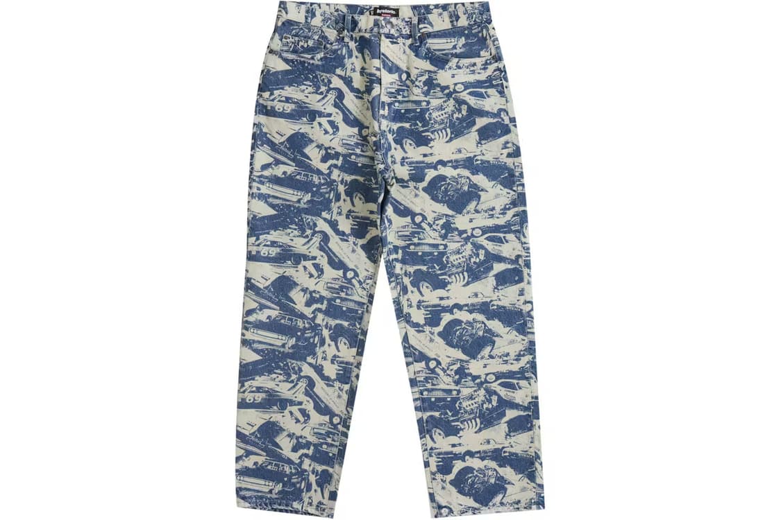 슈프림 x 히스테릭 글래머 카 배기 진 워시드 인디고 - 24FW  36 상품이미지3