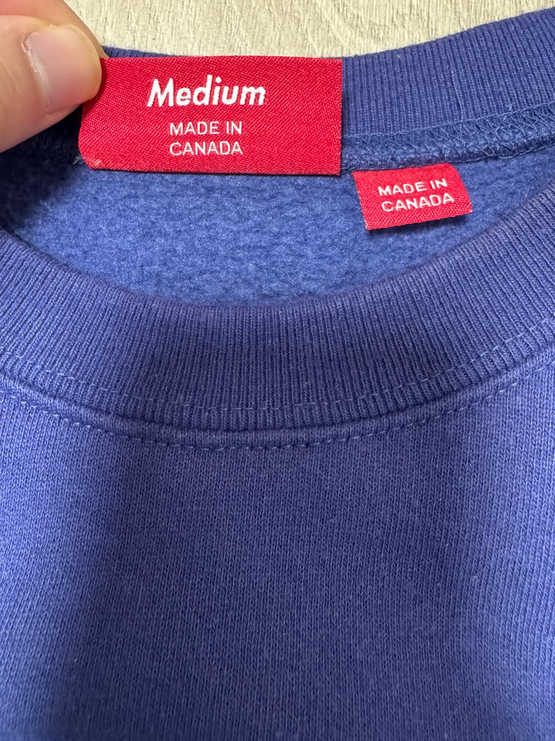 [M]슈프림 이스테블리시드 크루넥 워시드 네이비 맨투맨 상품이미지4