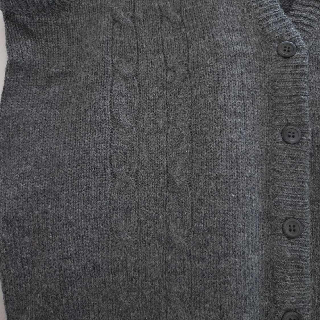 WILSHIRE 차콜그레이 울혼방 니트 베스트 상품이미지6