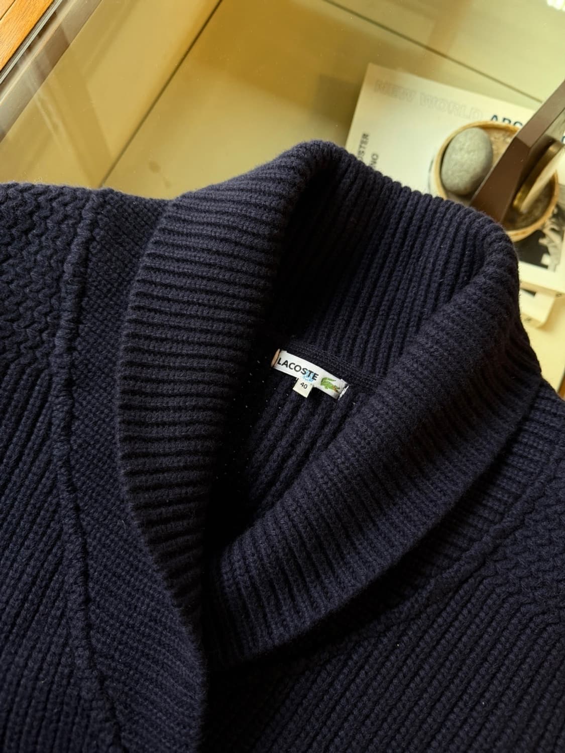 라코스테 숄칼라 니트 100 상품이미지6