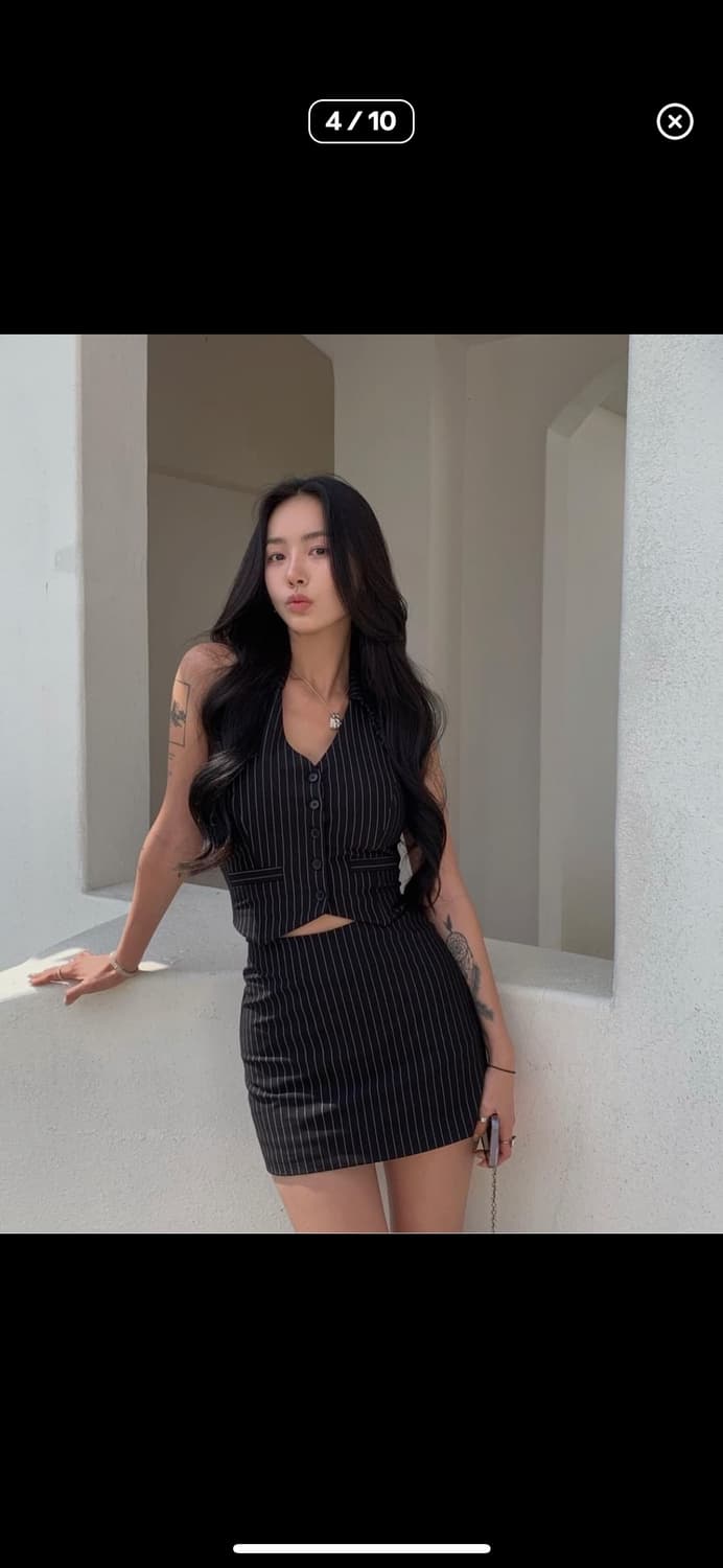 페일제이드 클래시 홀터넥 스트라이프 셋업 상품이미지5