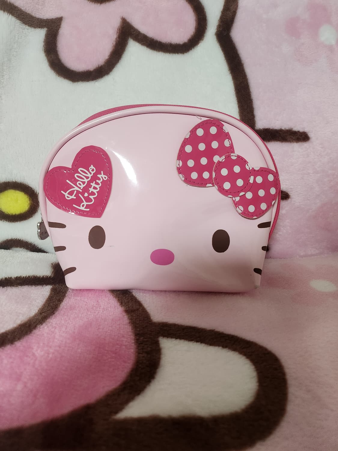 고전키티 핑크 에나멜 파우치 헬로키티 키티 상품이미지1