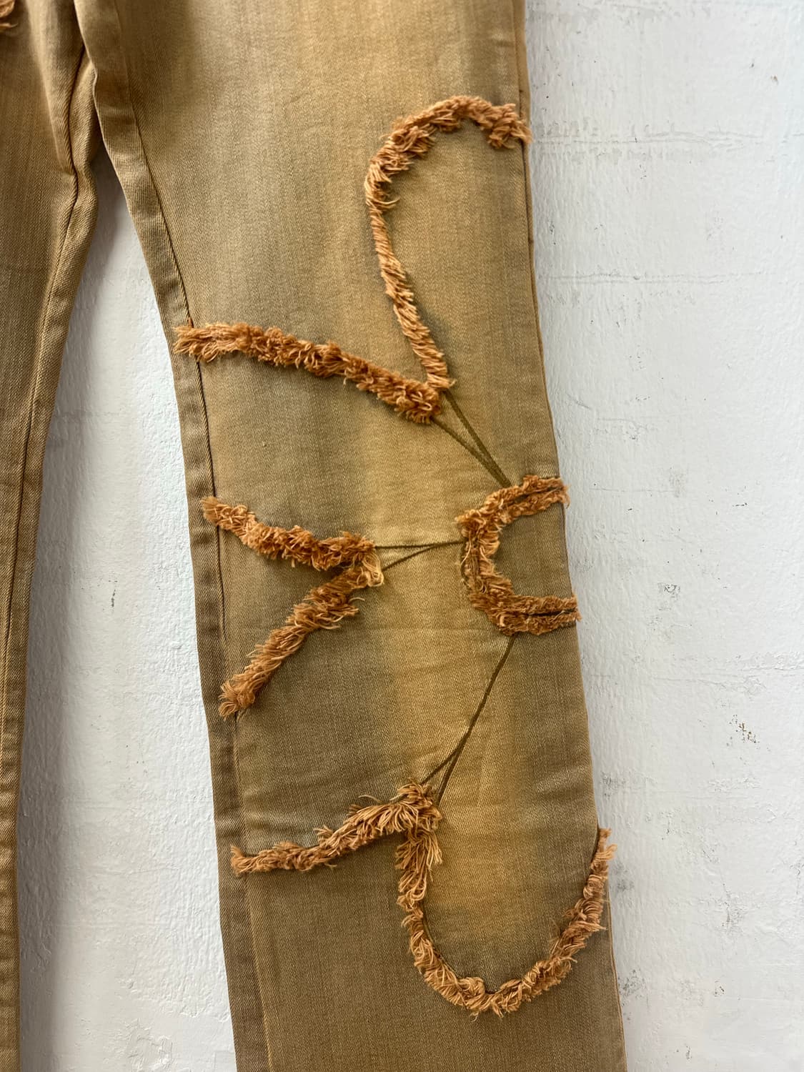 택있는새상품 일본빈티지 y2k 그런지 펑크 디스트로이드 자수 하트 스티치 상품이미지3