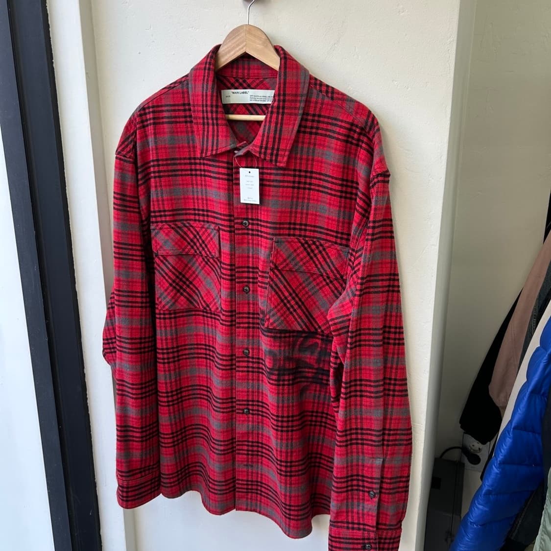 15925 - 오프화이트 플란넬 체크 셔츠 상품이미지2