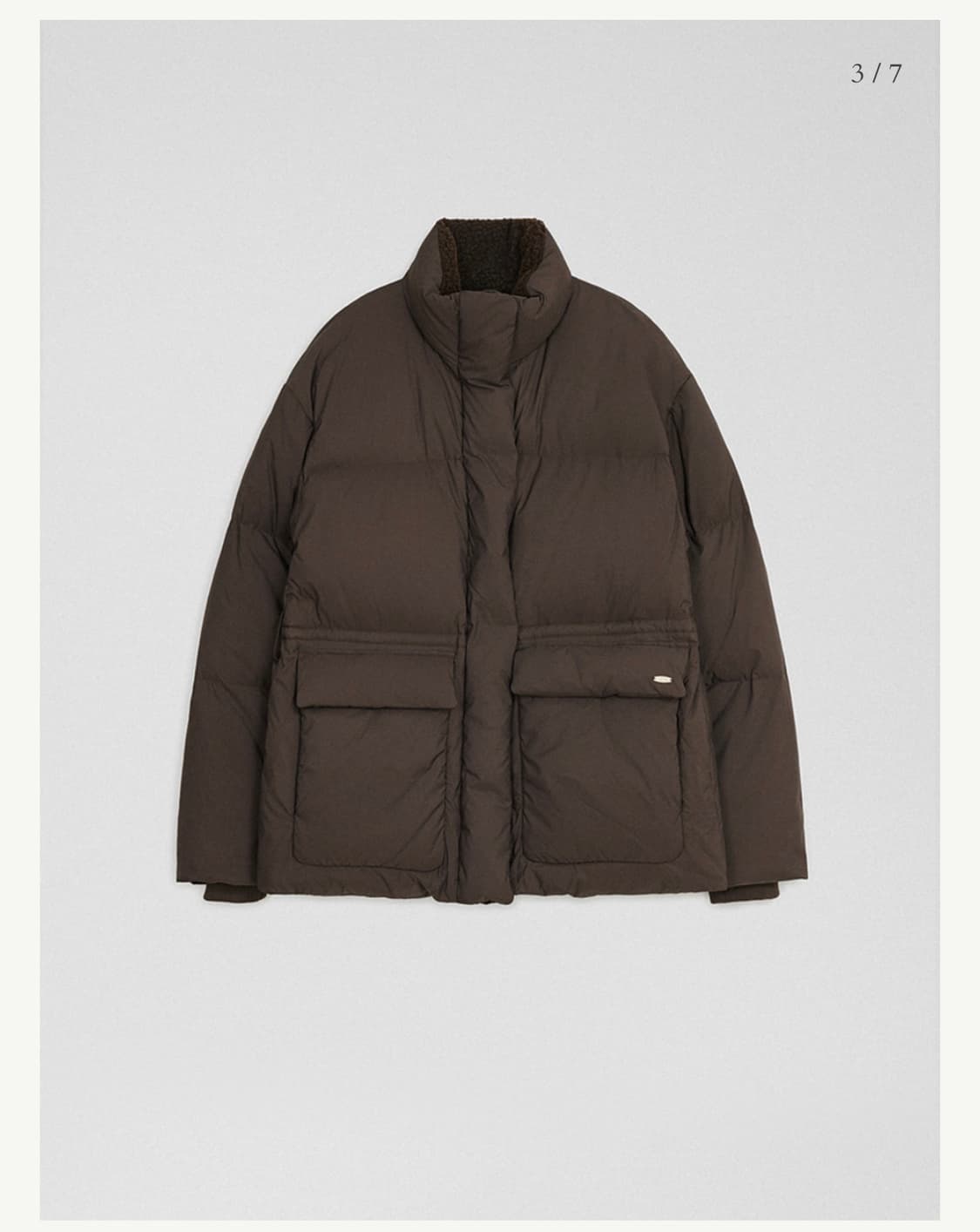 Lememe 로랑 덕 다운 패딩 다크브라운 새상품 저렴히 팔아요 상품이미지6