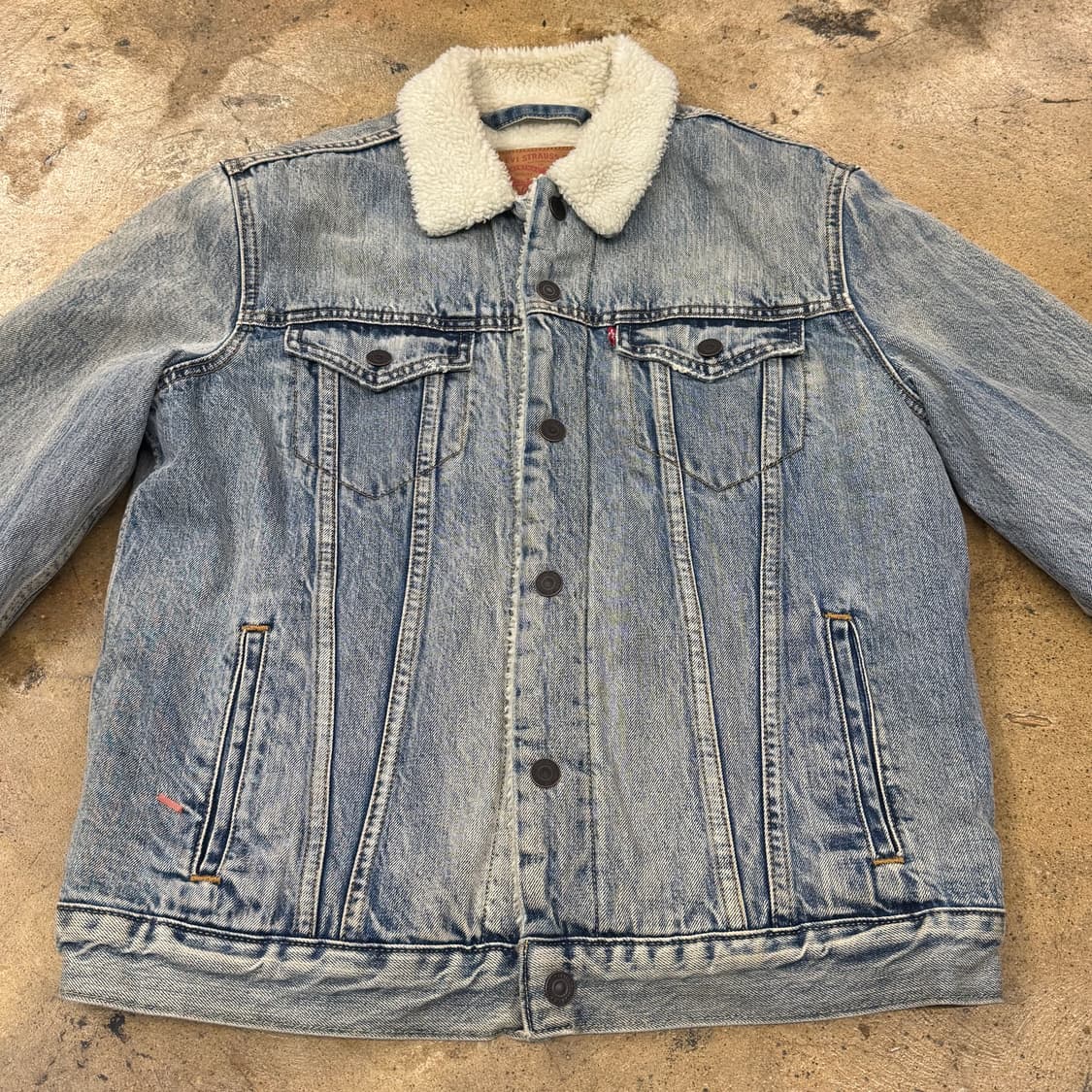 [정품/M] 리바이스 청바지 데님 자켓 쉐르파 b19 상품이미지3