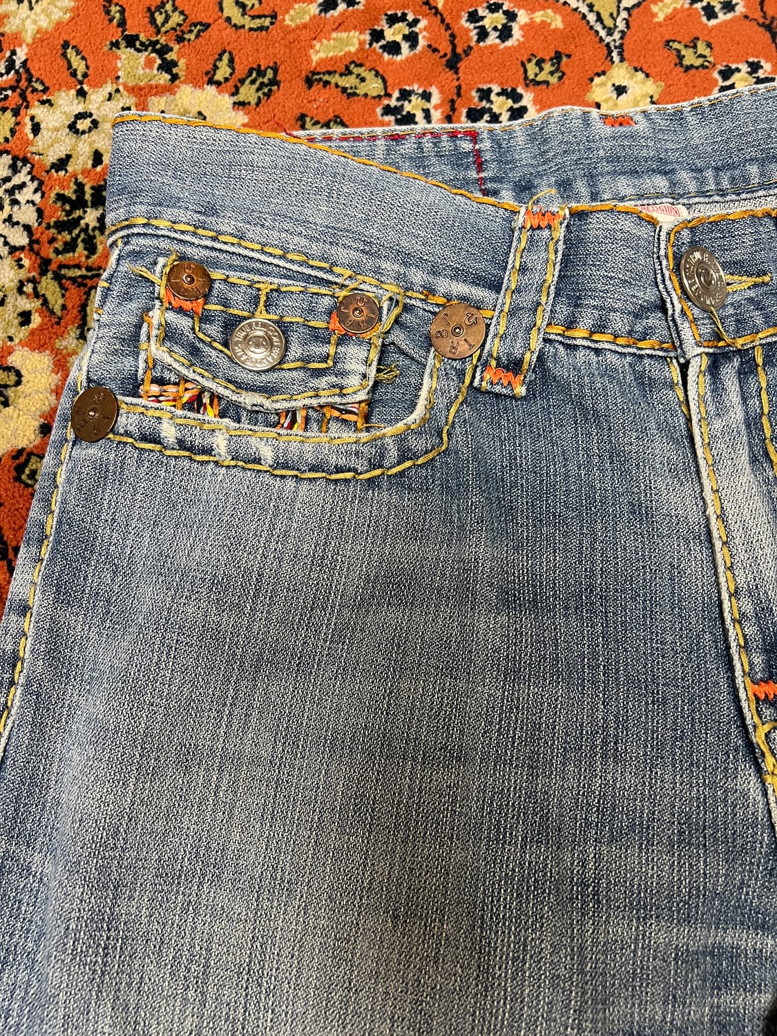 [32] 트루릴리전 조이 슈퍼 T 부츠컷 데님 레인보우 상품이미지3