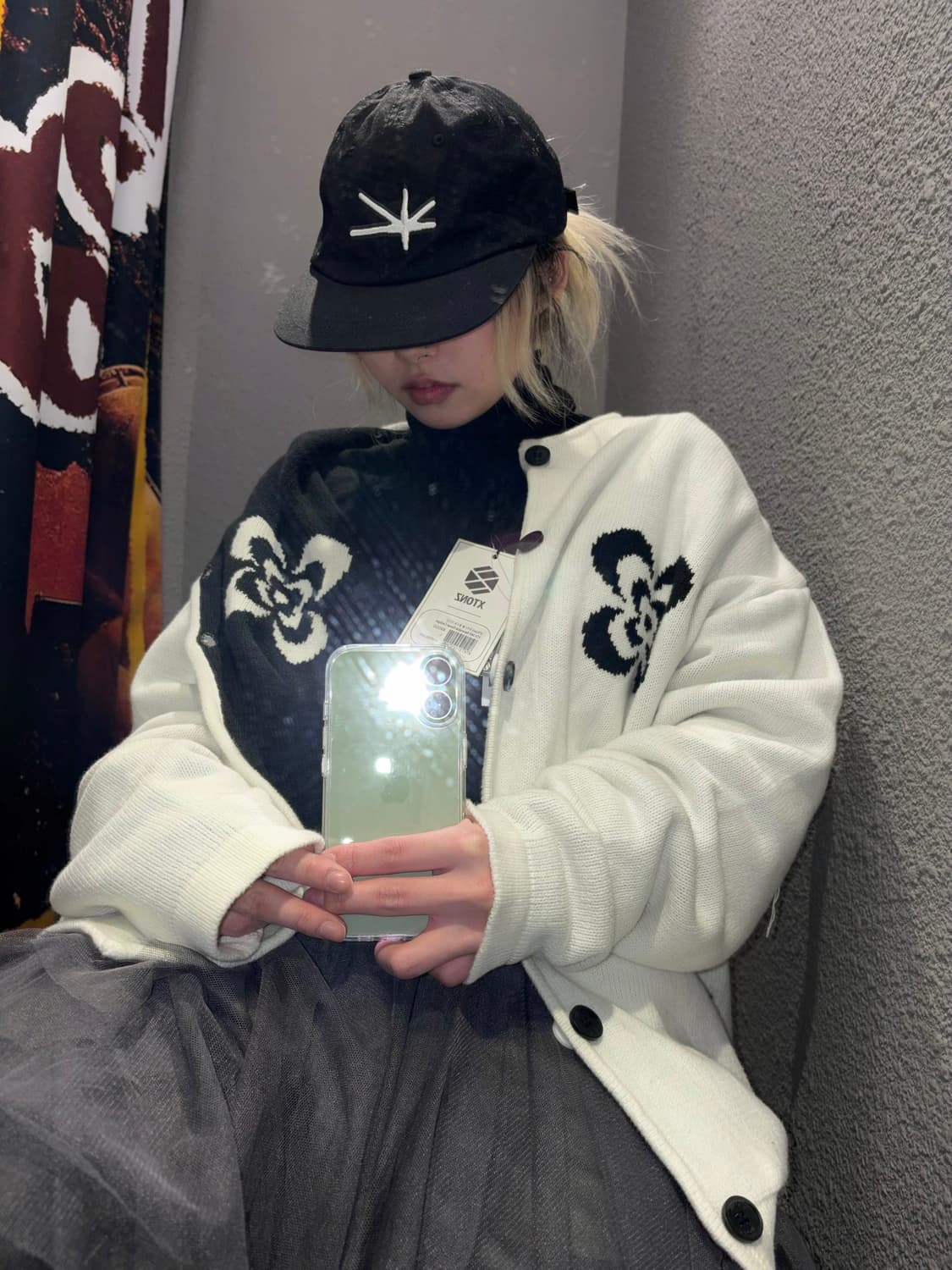 엑스톤즈 리버시블 플라워 가디건 상품이미지2