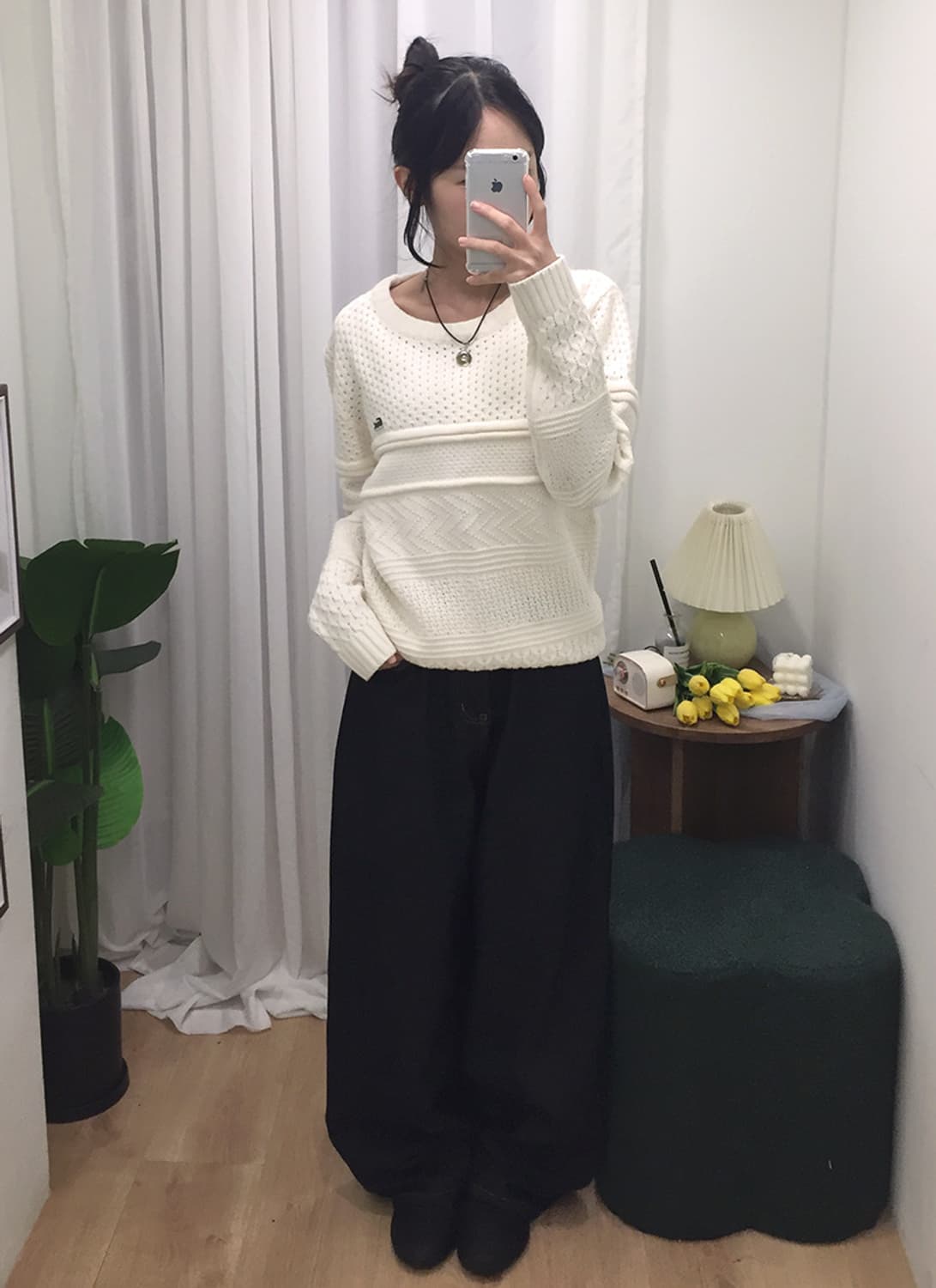 여성 라코스테 니트 스웨터 100 상품이미지1