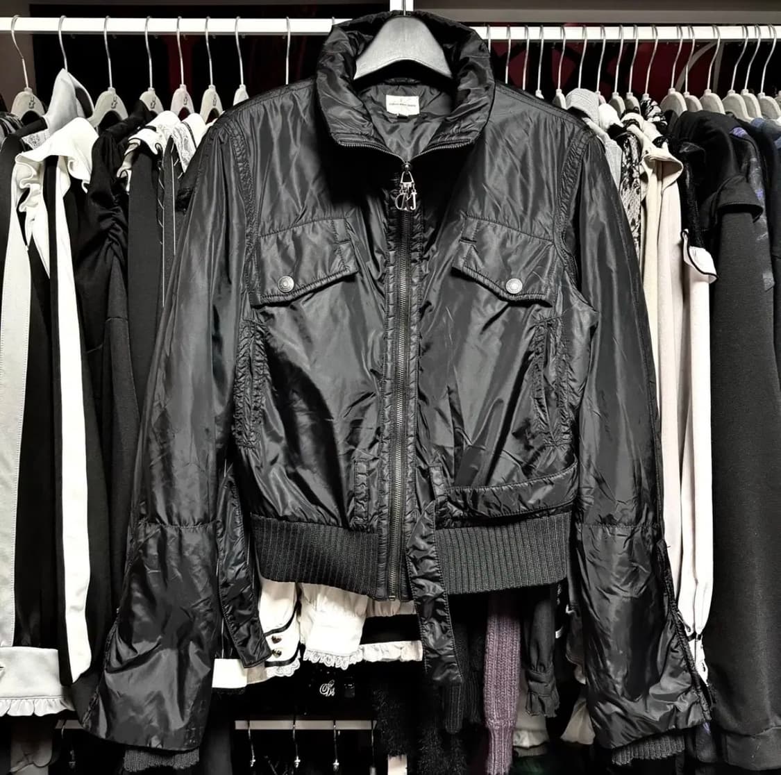 CALVIN KLEIN 캘빈클라인 라이더 크롭 패딩 자켓 상품이미지1