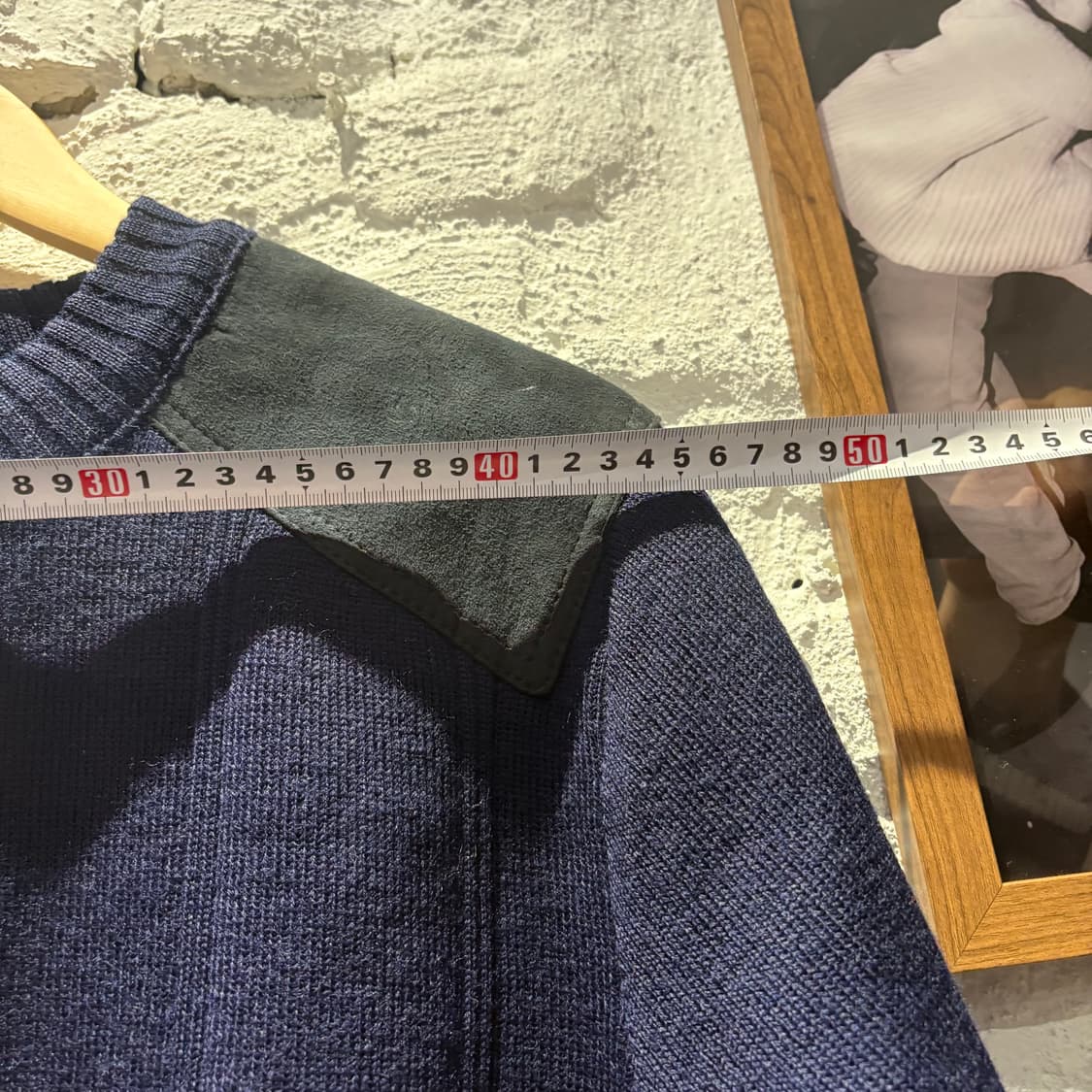 90‘s 버버리 엘보패치 코만도 울 니트 상품이미지8