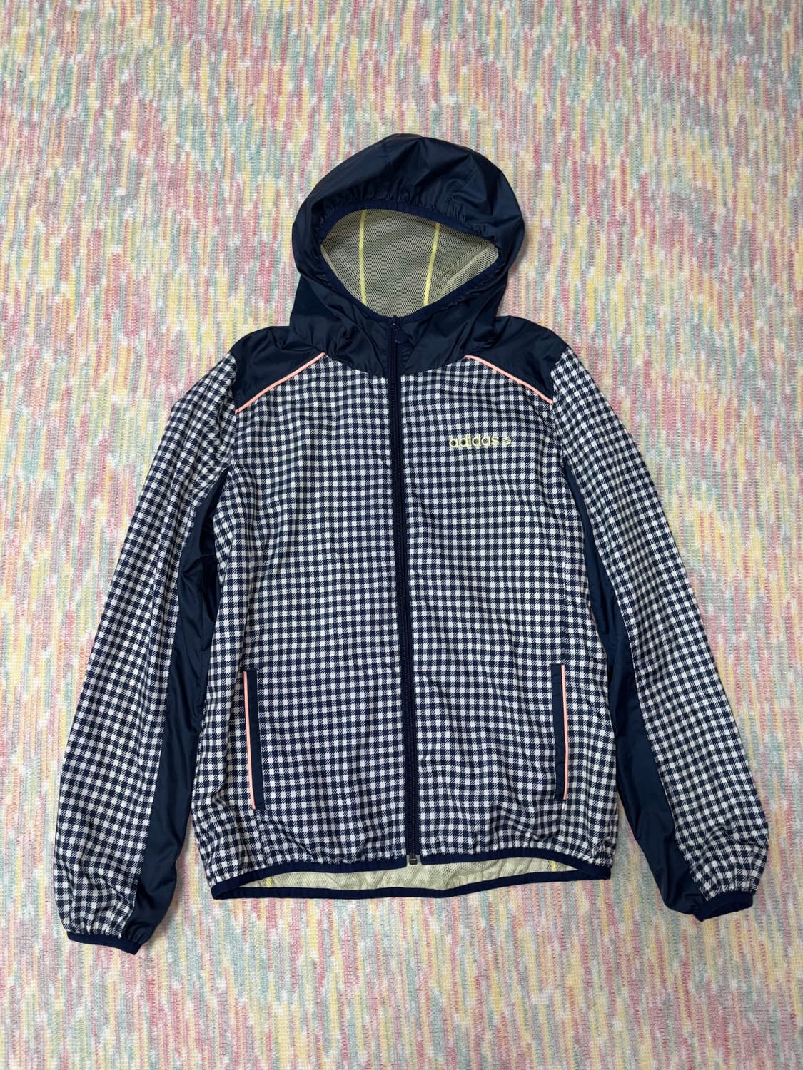 아디다스 네이비 체크 바람막이  상품이미지6
