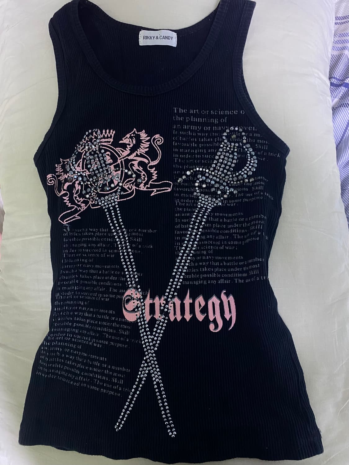 펑크 갸루 큐빅 빈티지 나시 상품이미지2