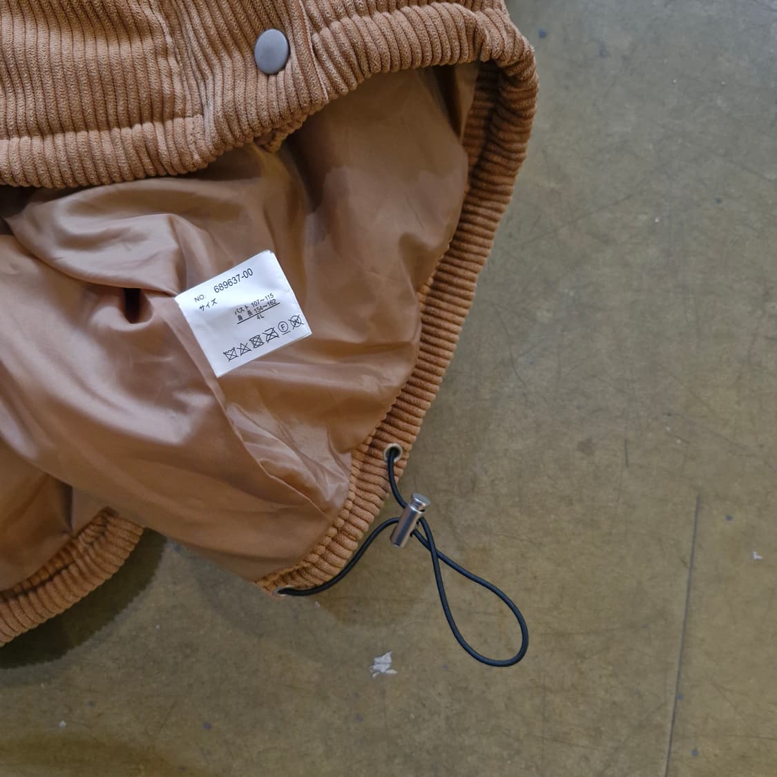 코듀로이 오버핏 빅사이즈 후드 패딩 자켓 상품이미지5