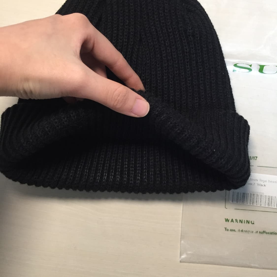 SURGERY 클로버 로고 비니 블랙 상품이미지3