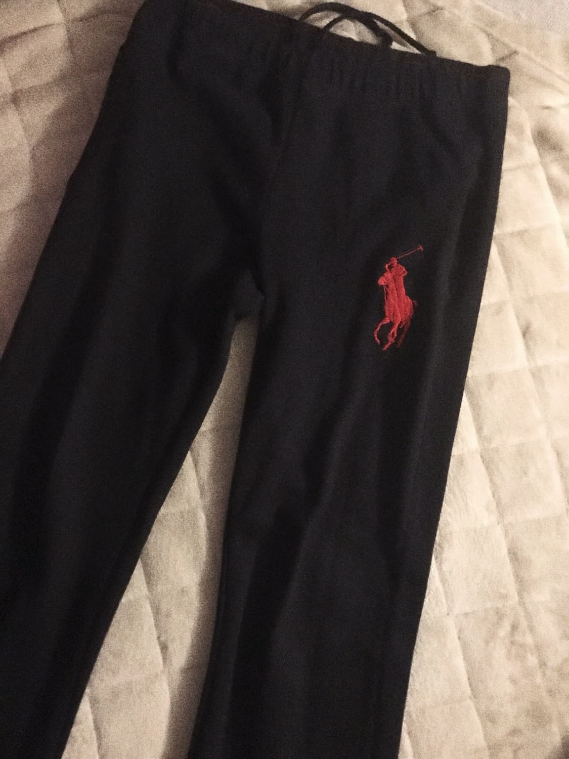 핀터깔 빈티지 폴로 빅로고 로우라이즈 스웨드팬츠 츄바 상품이미지1