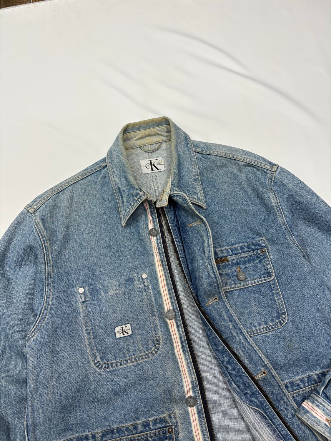 90s CK 캘빈클라인 데님 트러커 워크자켓 상품이미지6