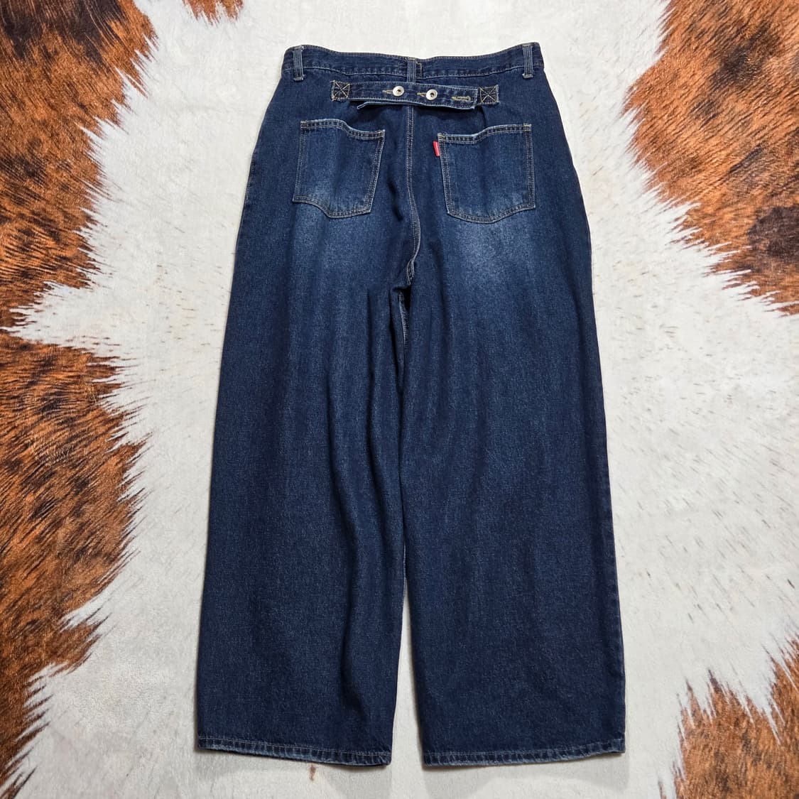 빈티지 신치백 진청 와이드 데님팬츠 상품이미지1